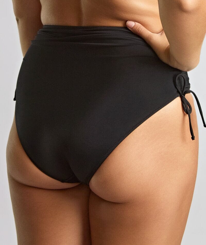 Panache Swimwear Signature Midi Gather Brief - Black Swim